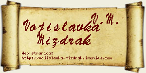 Vojislavka Mizdrak vizit kartica